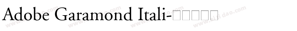 Adobe Garamond Itali字体转换